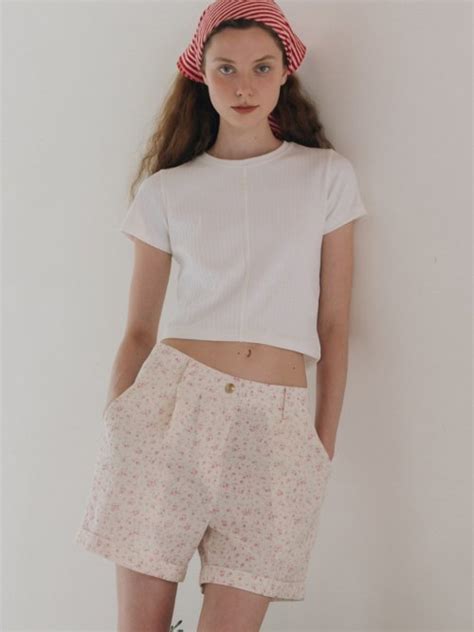 MUSINSA公式 SIENNE Malibu Flower Shorts Ivory