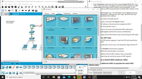 929 Packet Tracer Examine The Arp Table Youtube