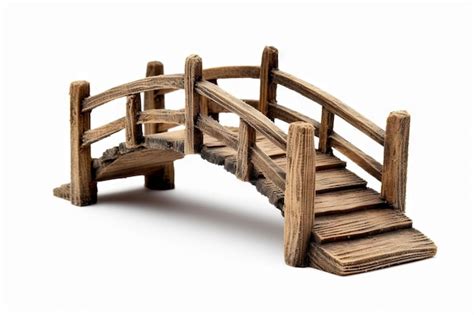 Premium AI Image | A wooden bridge with a small bridge on it.