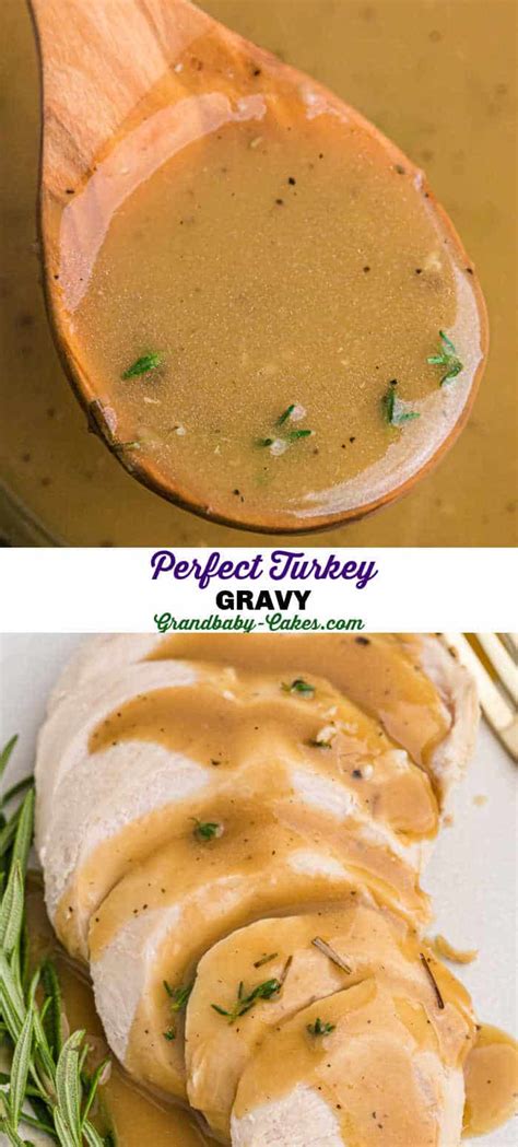 Smooth and Flavorful Turkey Gravy from Drippings - Grandbaby Cakes