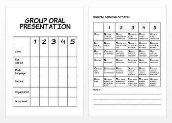 Editable Group Oral Presentation Rubric T St Peer Formative