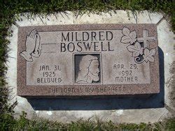 Mildred Boswell Find A Grave Memorial