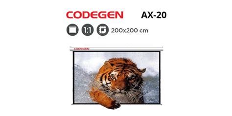 Codegen AX 20 Storlu Projeksiyon Perdesi 200x200cm