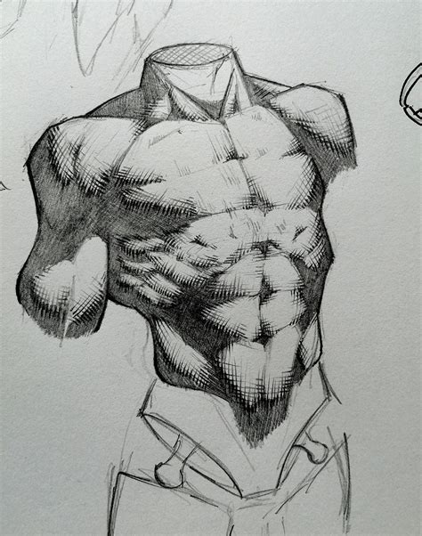 A torso drawing, I've been trying to achieve this style for a long time ...