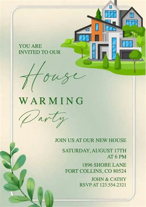 Luxury Home Free Housewarming Invitation Templates Invitanku