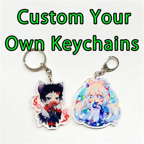 Individuelles Logo Acryl Keychain Cartoon Anhänger Photo Flash