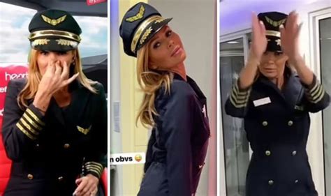 Amanda Holden 50 Stuns As Air Hostess As She Urges Fans To Join Mile High Club Celebrity