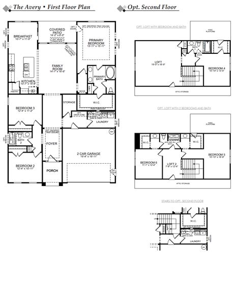 Avery Floor Plan Heritage 55 Community Eastwood Homes