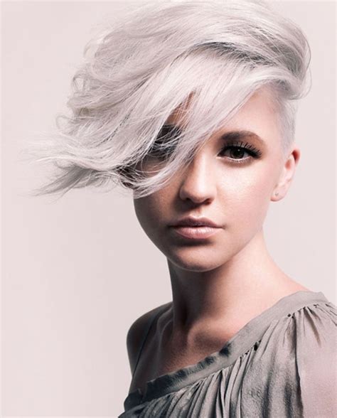 Прически Модные Женские Вдохновение Покраска Short hair color Grey