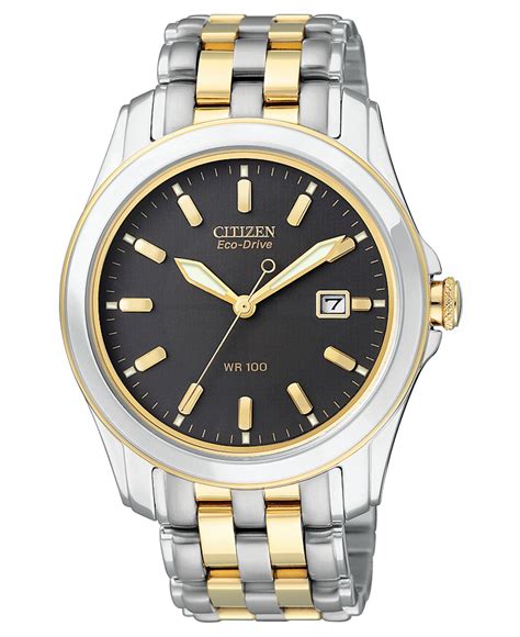 Lyst Citizen Mens Eco Drive Two Tone Stainless Steel Bracelet Watch 40mm Bm6734 55e In Gray