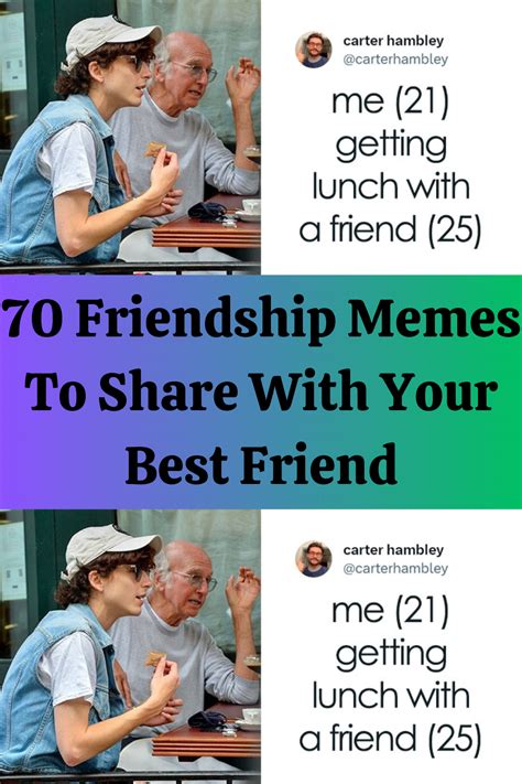 two people sitting at a table with the words 70 friends memes to share ...