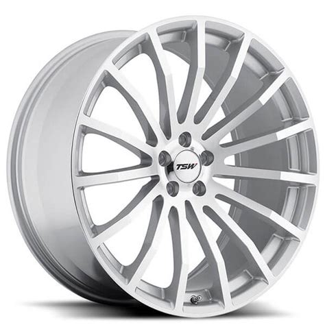 Tsw Wheels Mallory Silver With Mirror Cut Face Rims Tsw