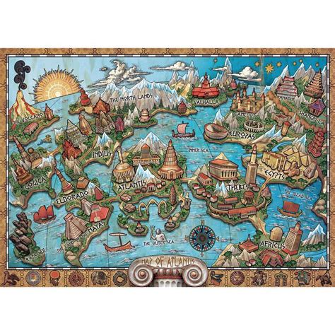 Puzzle Atlantisz Térkép 1 000 db PuzzleMania hu