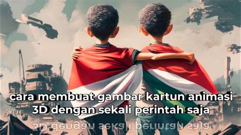 Cara Membuat Gambar Animasi Kartun Palestina Sekali Kata Perintah Youtube