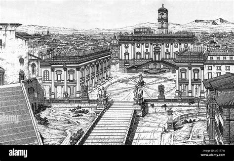 Geography Travel Italy Rome Capitol Piazza Del Campidoglio