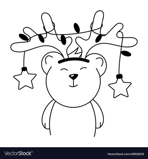 Antler Headband Royalty Free Vector Image Vectorstock