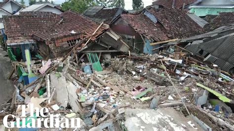 Indonesia Drone Footage Shows Devastation In Java After Earthquake Youtube