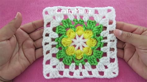 CROCHET TUTORIAL CUADRO TEJIDO MUY FÁCIL Motivo a crochet Granny