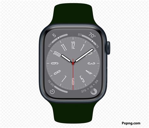 an apple watch is shown on a transparent background