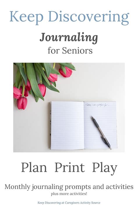 Journaling For Seniors Senior Activities Senior Center Activities