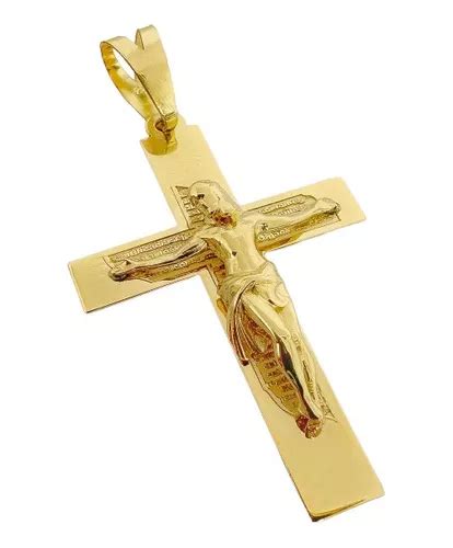 Pingente Crucifixo Pai Nosso Grande Ouro K Mm Parcelamento