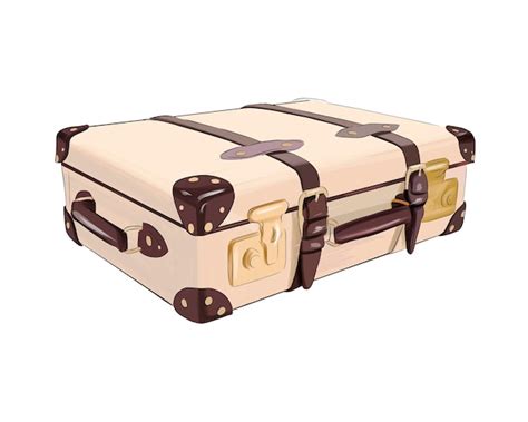 Premium Vector Vintage Travel Suitcase From Multicolored Paints