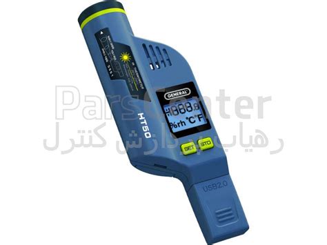 دیتالاگر دما و رطوبت USB و ترمومتر لیزری 250 درجه مدل HT50 ساخت جنرال