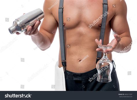 Naked Torso Bartender Work On White Stock Photo 469211537 Shutterstock