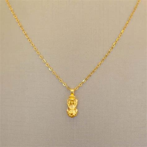 Pixiu 24k Gold Pendant Necklace 24k Gold Piyao Pixiu 24k Etsy