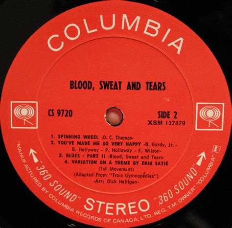 Blood, Sweat And Tears – Blood, Sweat And Tears - 1969 Original – Vinyl ...