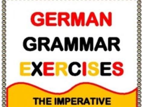 German Grammar Exercises - Section 3 | Teaching Resources