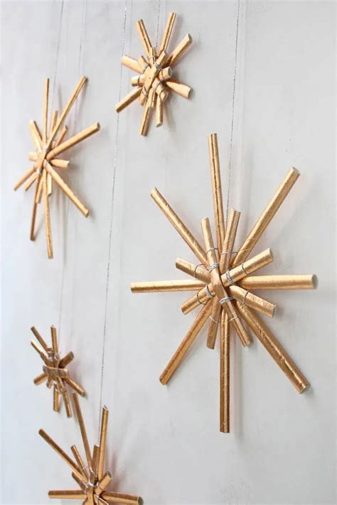 Paper Straw Star Decorations Diy Tutorial By