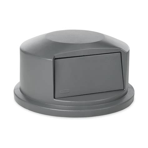 Rubbermaid Commercial Products Gray Plastic Outdoor Trash Can Lid ...