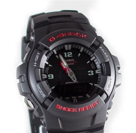 Casio G Shock G 100 1bv Anadigi Color Negromanecilla Roja 279900