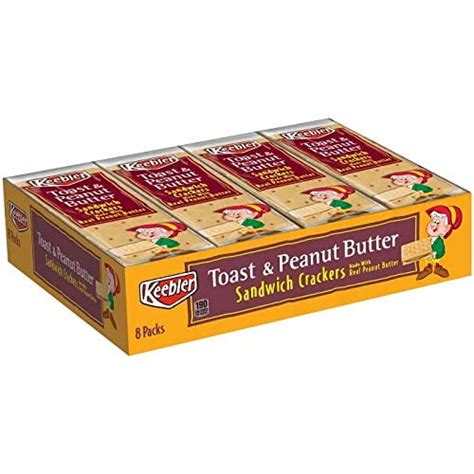 Keebler Toast And Peanut Butter Sandwich Crackers Snack Pack 18 Oz 12