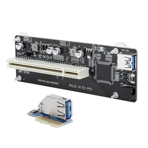 Qiilu Carte De Conversion PCIE Vers Double PCI Adaptateur PCIE Vers