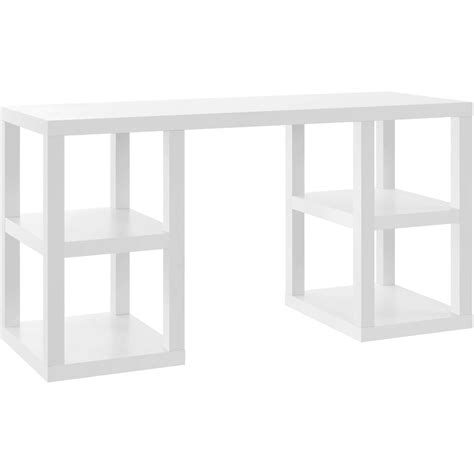 Mainstays Double Pedestal Parsons Desk White