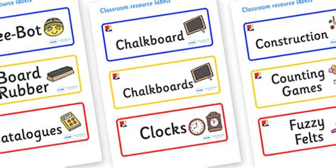 FREE Mondrian Themed Editable Additional Classroom Resource Labels