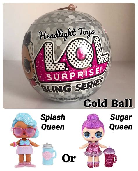 1 Authentic Lol Surprise Bling Series Gold Ball Splash Queen Or Sugar Queen Doll Ebay