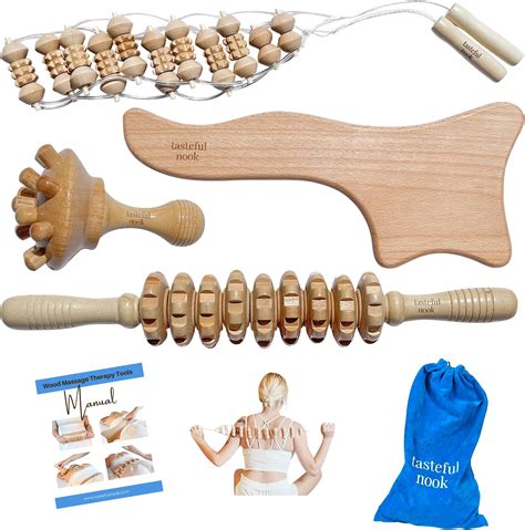 Wood Therapy Massage Tools Kit Set Of 4 Lymphatic