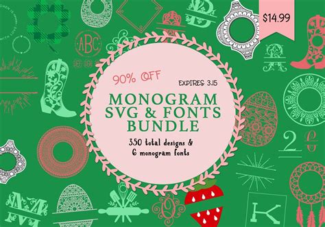 Monogram Svg And Fonts Bundle So Fontsy