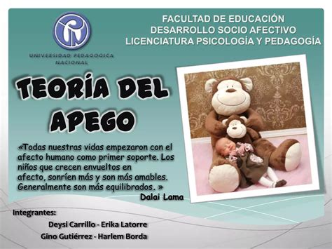 Upn Desarrollo Socio Afectivo Teoria Del Apego Ppt