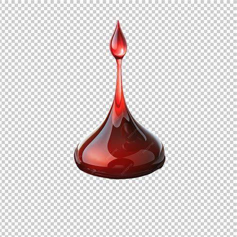 Premium PSD | Blood drip on transparent background