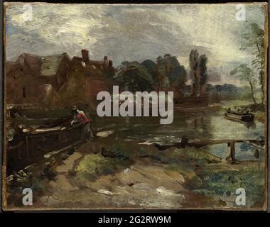 John Constable Flatford Mill From A Lock On The Stour Stock Photo Alamy