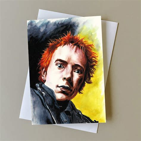 Johnny Rotten Greeting Card Sex Pistols Card Punk Rock Birthday Card