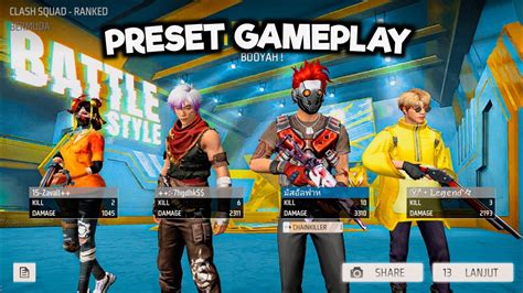 PRESET GAMEPLAY FF UKURAN 16 9 PRESET ALIGH MONTION YouTube