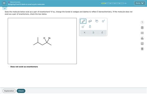 Solved Does The Molecule Below Exist As A Pair Of Chegg