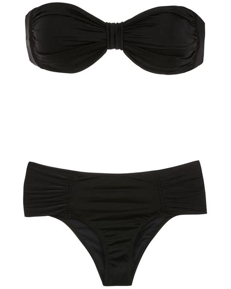 Brigitte Bardot Strapless Bikini Set In Black Lyst 6000 Hot Sex Picture