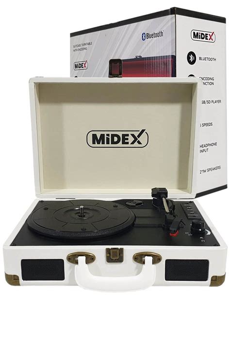 Midex Mtx White Pikap Plak Alar Arjl Bluetooth Usb Aux