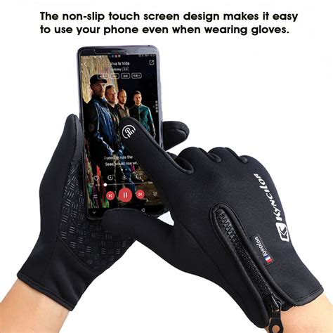 1pair Touch Screen Gloves Winter Sport Skiing Gloves Zipper Thermal Warm Windproof Tactical